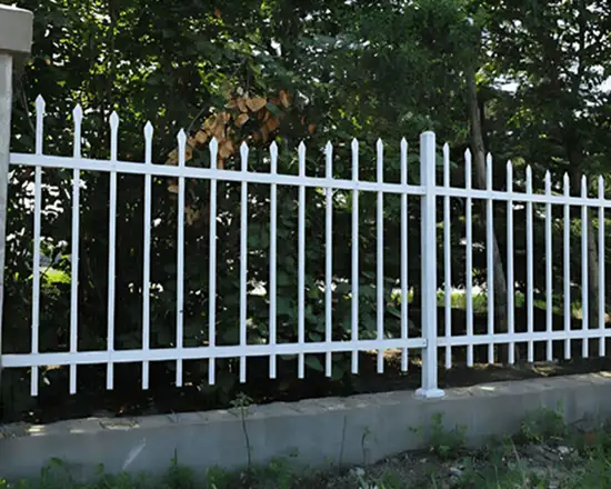 Spear top fencing for stylish perimeter protection.